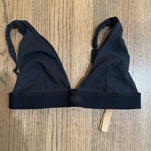 NEW Skims by Kim K Cotton Plunge Bralette-Color: Soot-Size 2X-BR-PLG-0037
